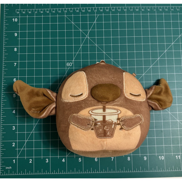 Disney Squishmallows Mystery Squad Scented 5" Stitch Caramel Coffee Cup Plush - Picture 4 of 10